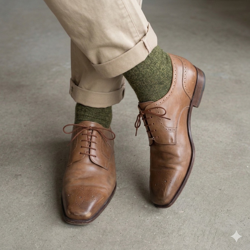 Bally Oxfords Mens 11 D Tan Brown Leather Brogue Medallion‎ Derby Shoes